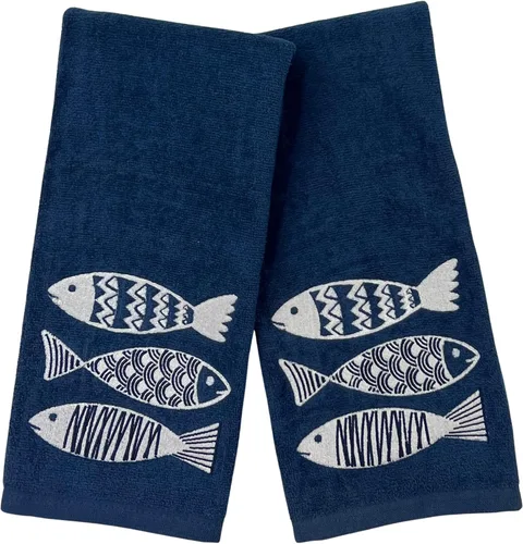 Miniatura 11 de Serafina Home Toallas de mano náuticas para huéspedes: Coastal Love Anchors The Soul, 2 piezas suaves y absorbentes