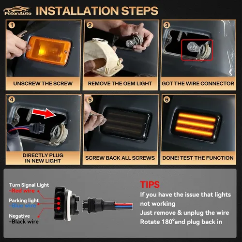 Miniatura 4 de Luces LED de señal de giro para Jeep Wrangler TJ 1997 1998 1999 2000 2001 2002 2003 2004 2005 2006, lente ahumada ámbar DRL luz de estacionamiento