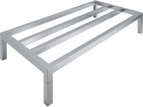 Miniatura 10 de 60 pulgadas de largo x 24 pulgadas de ancho Altura: 12 pulgadas fuera del piso de aluminio Almacenamiento en restaurantes, cocinas y garajes