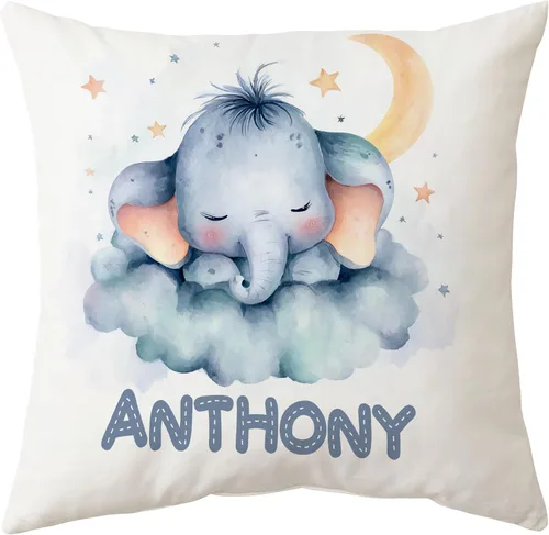 Miniatura 11 de Hyturtle Almohada personalizada para niños y niñas (inserto incluido) Regalos - Cojín de guardería - Nuevo regalo para bebé niño niña - Almohada