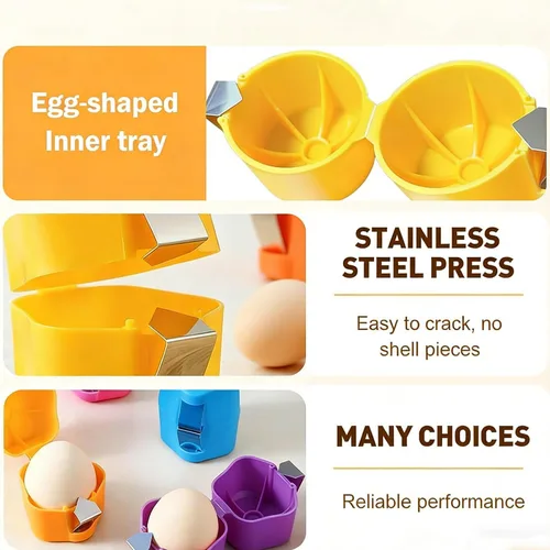 Miniatura 2 de 2 abridores de cáscaras de huevo, herramienta multifuncional para galletas de huevos de acero inoxidable 304, accesorio de cocina de mano para Rosa