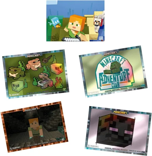 Miniatura 3 de Panini Minecraft Trading Cards 3-Create, Explore, Survive Caja de 18 bolsillos, 004734BOX18F