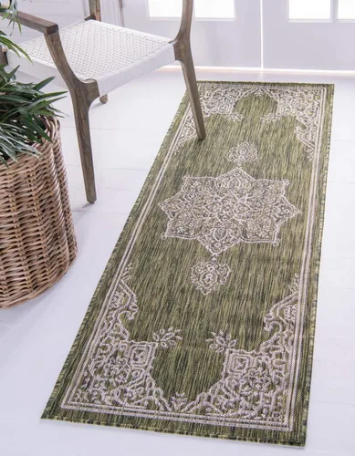 Miniatura 18 de Unique Loom Outdoor Traditional Collection - Alfombra de área antigua (4 pies 1 pulgada x 6 pies 1 pulgada, rectangular, beige y negro)