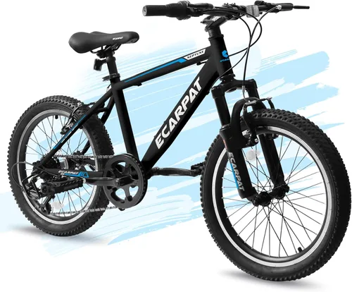 Kids Mountain Bike 20 Inch, Boys Girls Bike for Ages 5-10 with 7 Speeds Suspension Fork Disc Brakes, Rider Height 48-60 Inch, Christmas Birthday
