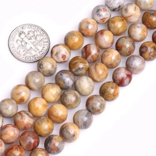 Miniatura 37 de Cuentas redondas naturales semipreciosas de piedra suelta para hacer joyas, brazaletes, collares Cuarzo rosa