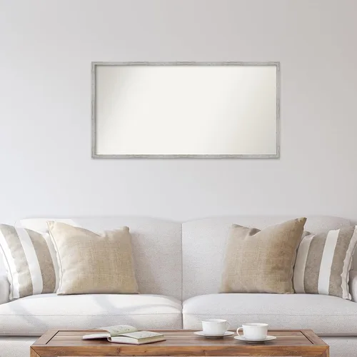 Miniatura 282 de Amanti Art Espejo de baño blanco para sobre el fregadero, 32 x 45 pulgadas, espejo de tocador rectangular blanco esbelto, marco de madera moderno