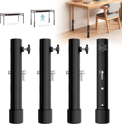 Miniatura 10 de ZhouDaShu Extensores de patas de mesa para mesas plegables, extensiones de patas de mesa para patas dobladas y rectas, elevadores de patas de mesa