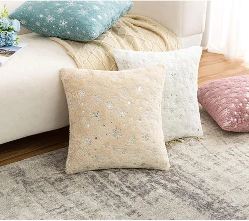 Miniatura 3 de MOJUN Fundas de almohada de Navidad, paquete de 2 fundas de almohada decorativas suaves y bonitas con fundas de almohada impresas con purpurina