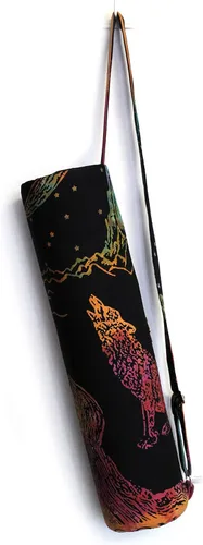 Miniatura 9 de ICC - Bolsa de transporte para yoga con mandala, dorada, color negro y dorado, con cremallera completa, para gimnasio, playa, pilates, bolsa