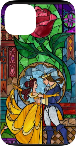 Miniatura 7 de Disney Beauty and the Beast Belle y Príncipe - Funda de vidrio manchado para iPhone 12 Pro Max
