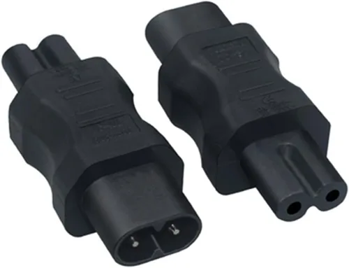 Miniatura 14 de Adaptador de corriente de CA IEC320 C6 a C13, convertidor de conversión de enchufe C6 de 3 pines a C13 de 3 agujeros, convertidor de corriente de CA