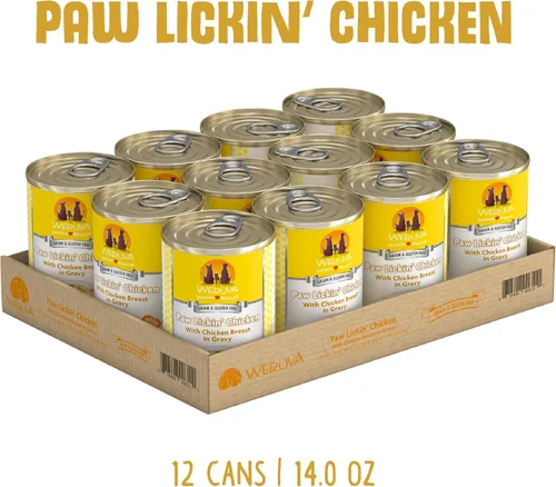 Miniatura 2 de Weruva Comida Clásica para Perros, Paw Lickin' Chicken con Pechuga de Pollo en Salsa, Lata de 14oz (Paquete de 12)