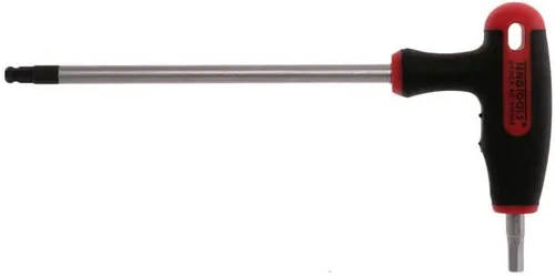 Miniatura 6 de Teng Tools Llave hexagonal métrica con mango en T de extremo de bola de 0.079 in - 510502, plata