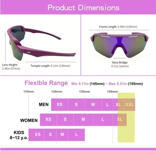 Miniatura 2 de XII WY escudo polarizado jóvenes niños junior deportes gafas de sol ciclismo correr golf béisbol para niños niñas