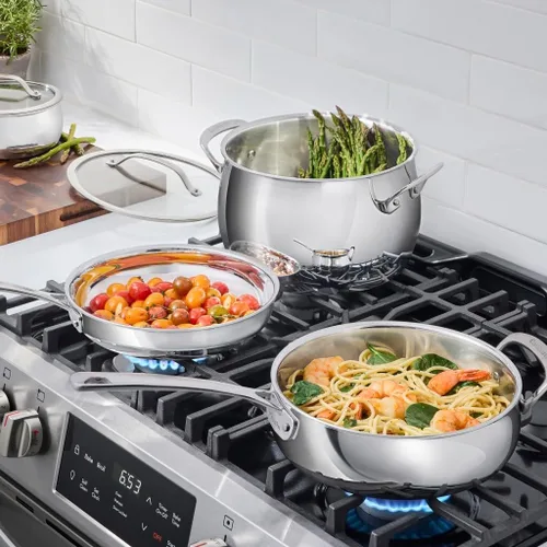 Miniatura 3 de Cuisinart Juego de utensilios de cocina de acero inoxidable de triple capa PureClad™ de 12 piezas, PCT-12