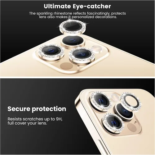 Miniatura 6 de Tensea Protector de lente de cámara para iPhone 13 Pro/iPhone 13 Pro Max, cubierta de protección para cámara, protector de pantalla de vidrio