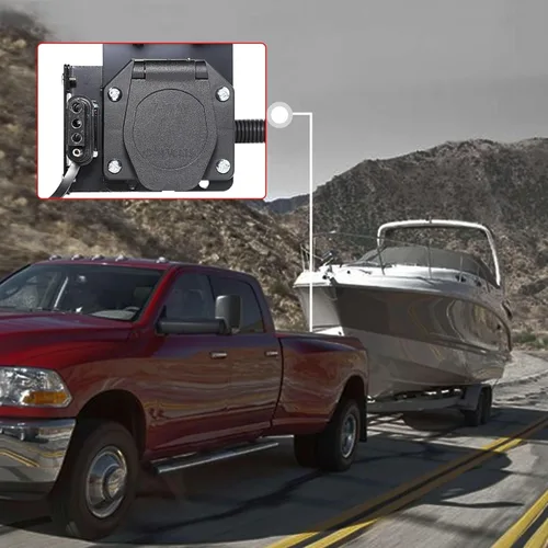 Miniatura 6 de Oyviny Adaptador de remolque RV de 7 vías y 4 vías para Dodge Ram Dakota 2000-2009, para Jeep Grand Cherokee Liberty Relpace para 56038366AB 7 pines