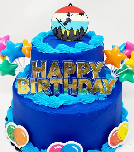 Miniatura 3 de Snowboading Snowboarder - Decoración para pastel de cumpleaños de 7 piezas