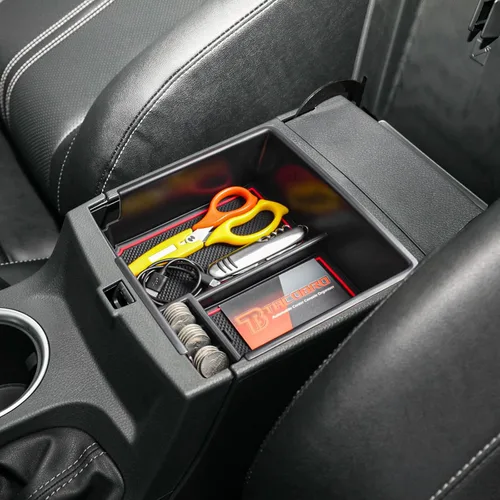 Miniatura 6 de Organizador Compatible con Consola Central de Ford Ranger 2019 2020 2021 2022 2023 XL XLT Lariat, Divisor de Reposabrazos, Bandeja de Almacenamiento