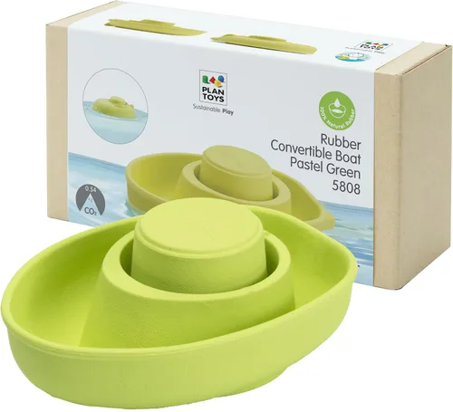 Miniatura 7 de PlanToys® Barco de guardia costero de madera con conductor Juguete impermeable para baño y agua Juguete Montessori para juego imaginativo