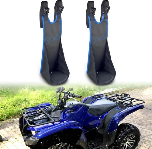 Goldfire 2 piezas de reposapiés para asiento trasero de cuatrimoto, universales, ajustables, plegables, resistentes, se adapta a Polaris Sportsman