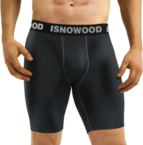 Miniatura 2 de Isnowood - Pantalones cortos de compresión para hombre, ropa interior atlética de elastano, para ejercicio, correr