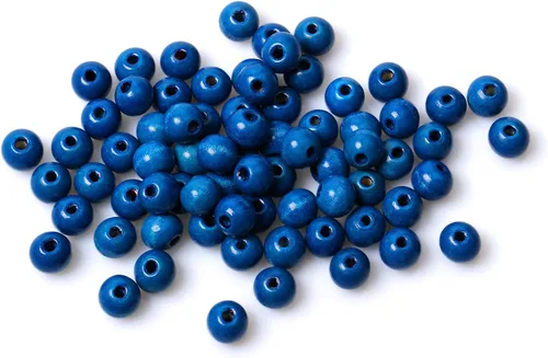 Miniatura 21 de 1000 cuentas de madera negras de 0.236 pulgadas a granel, cuentas espaciadoras sueltas de madera para manualidades hechas a mano, agujero de 0.079