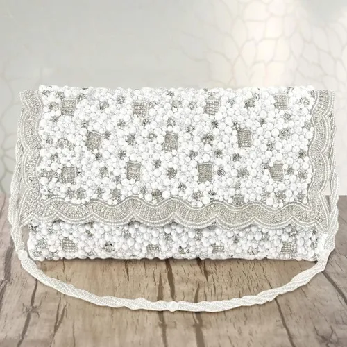Miniatura 4 de Aheli Potli Bag for Women Handmade Evening Wristlet Handbags Stylish Bridal Purse Fashion