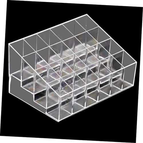 Miniatura 2 de Organizador de exhibición de lápiz labial, estante de almacenamiento de lápiz labial acrílico con 24 ranuras para cosméticos y maquillaje