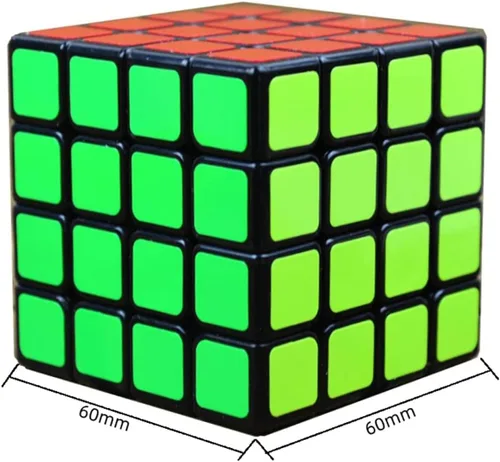 Miniatura 4 de Classic Magic Cube - Rompecabezas de 2.4 pulgadas, cubo de velocidad inteligente de 4 x 4, juego educativo (1 paquete, negro)