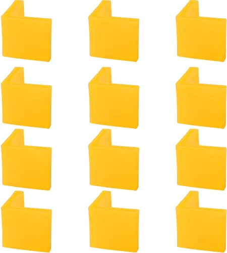 Miniatura 11 de uxcell 0.984 x 0.984 in Ángulo de hierro almohadillas de pie en forma de L muebles de plástico para muebles de escritorio tapas de patas cubiertas