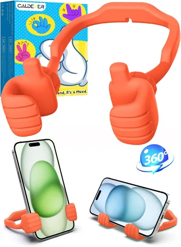 Miniatura 11 de Relleno de calcetines para adolescentes, niños y niñas, soporte para teléfono celular: soporte de pulgar perezoso ajustable con pulgares hacia Azul