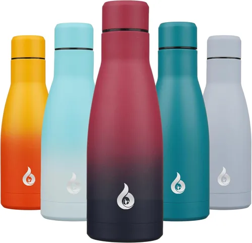 Miniatura 77 de BJPKPK Botella de Agua Aislada 17oz Botellas de Agua de Acero Inoxidable Apta para Lavavajillas Metal Térmica Mantiene Frío y Caliente, Gris Niebla