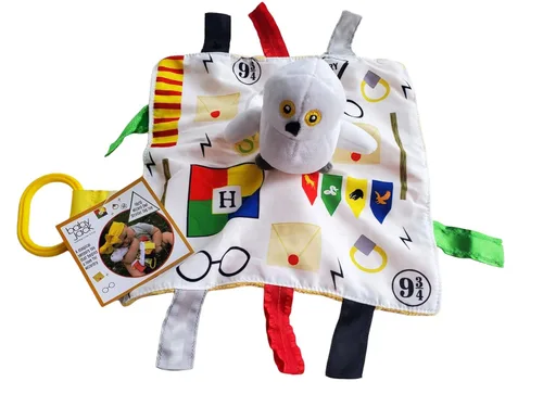 Baby Jack & Co - Juguete de 10 x 10 pulgadas con etiqueta de búho para bebés brujas, colores de casa, aprende magia, suave y seguro, aprende formas
