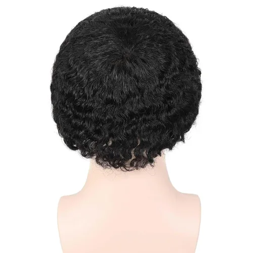 Miniatura 9 de HAPPY&CC Manejar cabello afro unidad negro hombres cabello humano toupee peluca francesa encaje pieza de pelo sistema de reemplazo para hombres #1