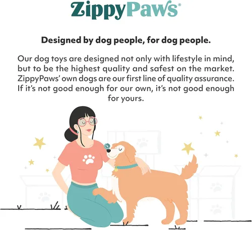 Miniatura 8 de ZippyPaws ZippyTuff - Juguete masticable para perros, juguete duradero de goma para masticar, juguetes de dentición para cachorros, juguetes