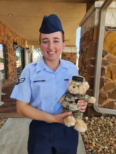Miniatura 9 de Oso de peluche personalizado de la Fuerza Aérea de ZZZ Bears, regalo para graduados de campo de entrenamiento, veteranos y seres queridos