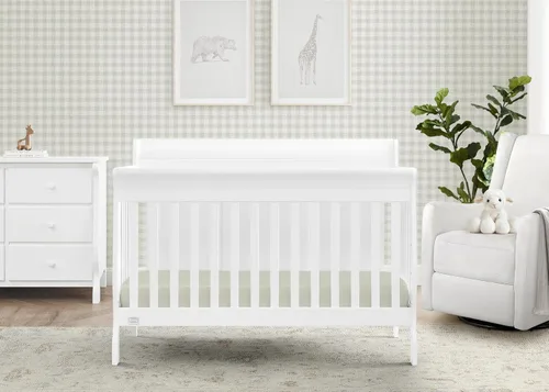 Miniatura 2 de Simmons Kids Carter - Cuna convertible 6 en 1, certificado Greenguard Gold, color blanco bianca
