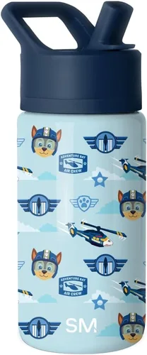 Miniatura 22 de Simple Modern Botella de agua para niños con tapa con pajilla, vaso aislado de acero inoxidable de 14 onzas para niños y a prueba de derrames