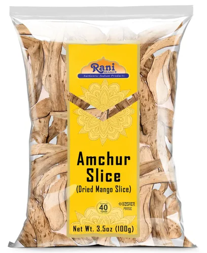 Rani Amchur (Mango) - Rebanadas enteras secas de 3.5 onzas (3.53 oz) ~ Todo natural, origen indio, sin color, apto para gluten, vegano, sin OMG, sin