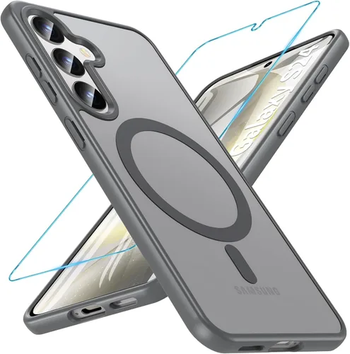 Miniatura 12 de OWKEY Funda magnética para Samsung Galaxy S23 de 6.1 pulgadas, para Magsafe con protector de pantalla, protección de grado militar, a prueba