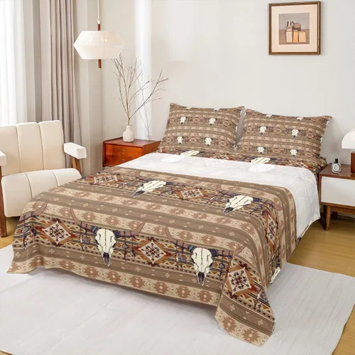 Miniatura 26 de Erosebridal Southwestern - Juego de ropa de cama tamaño individual, diseño étnico étnico geométrico, bohemio, azteca, para niños, adolescentes