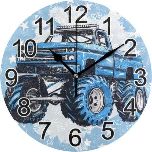 Miniatura 33 de Hummingbird - Reloj de pared de resorte redondo de 10 pulgadas, sin tictac, silencioso, funciona con pilas, reloj analógico atómico de cuarzo