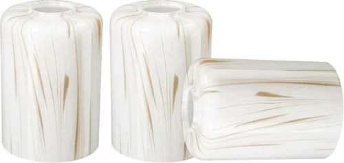 Miniatura 8 de Paquete de 3 pantallas cilíndricas de vidrio para aplique de pared, mini lámpara colgante de ventilador de techo, luz con accesorio de 1.65
