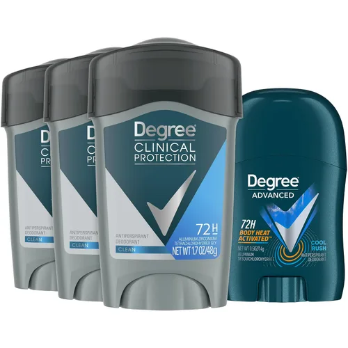 DEGREE Men Clean - Desodorante antitranspirante clínico, 1.7 onzas (paquete de 3)