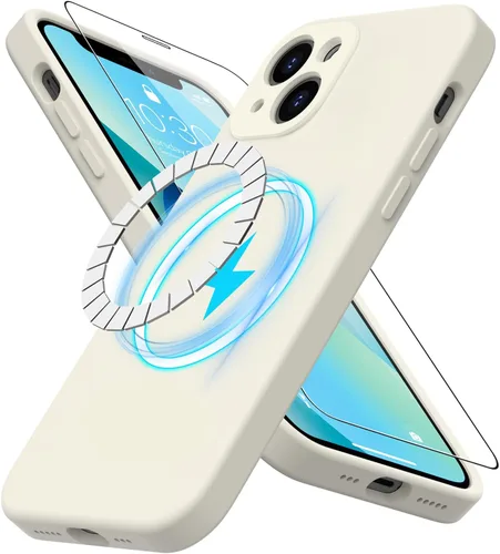 Miniatura 57 de DEENAKIN Funda magnética de silicona para iPhone 12 Pro con protector de pantalla, compatible con MagSafe, protección de cámara, funda protectora