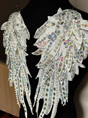Miniatura 2 de Parches de lentejuelas con alas de ángeles de la guarda, apliques de diamantes de imitación para ropa, chaquetas, jeans, vestido, decoración