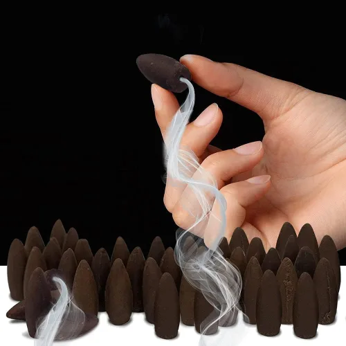 Miniatura 6 de Conos de incienso de reflujo de canela para cascada fuente de humo aromático Haze Falls