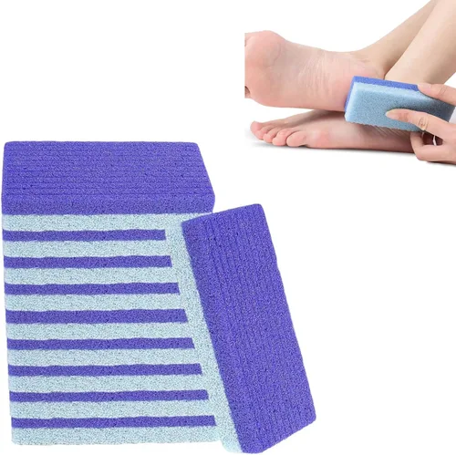 Miniatura 8 de Paquete de 10 piedras pómez con rayas, herramientas de pedicura para pies, depuradores de pies para ducha y bañera de pies, removedor de callos