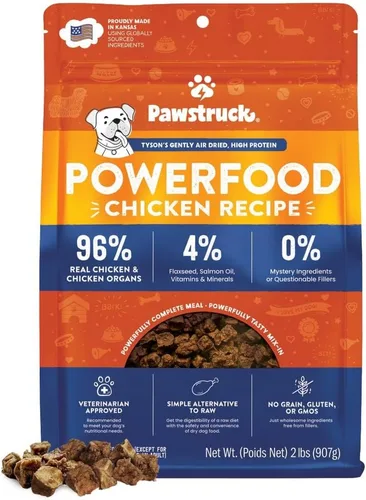 Pawstruck Alimento para Perros Secado al Aire con Pollo Real, Sin Granos, Hecho en Estados Unidos, Sin OGM y Recomendado por Veterinarios, Alto en